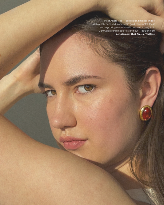 AGATE RED earrings