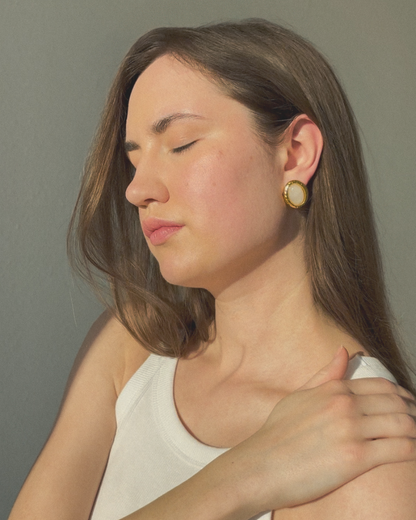 AGATE WHITE earrings