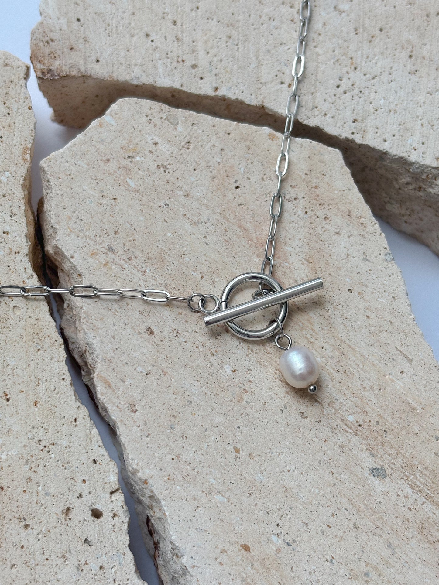 PEARL silver necklace