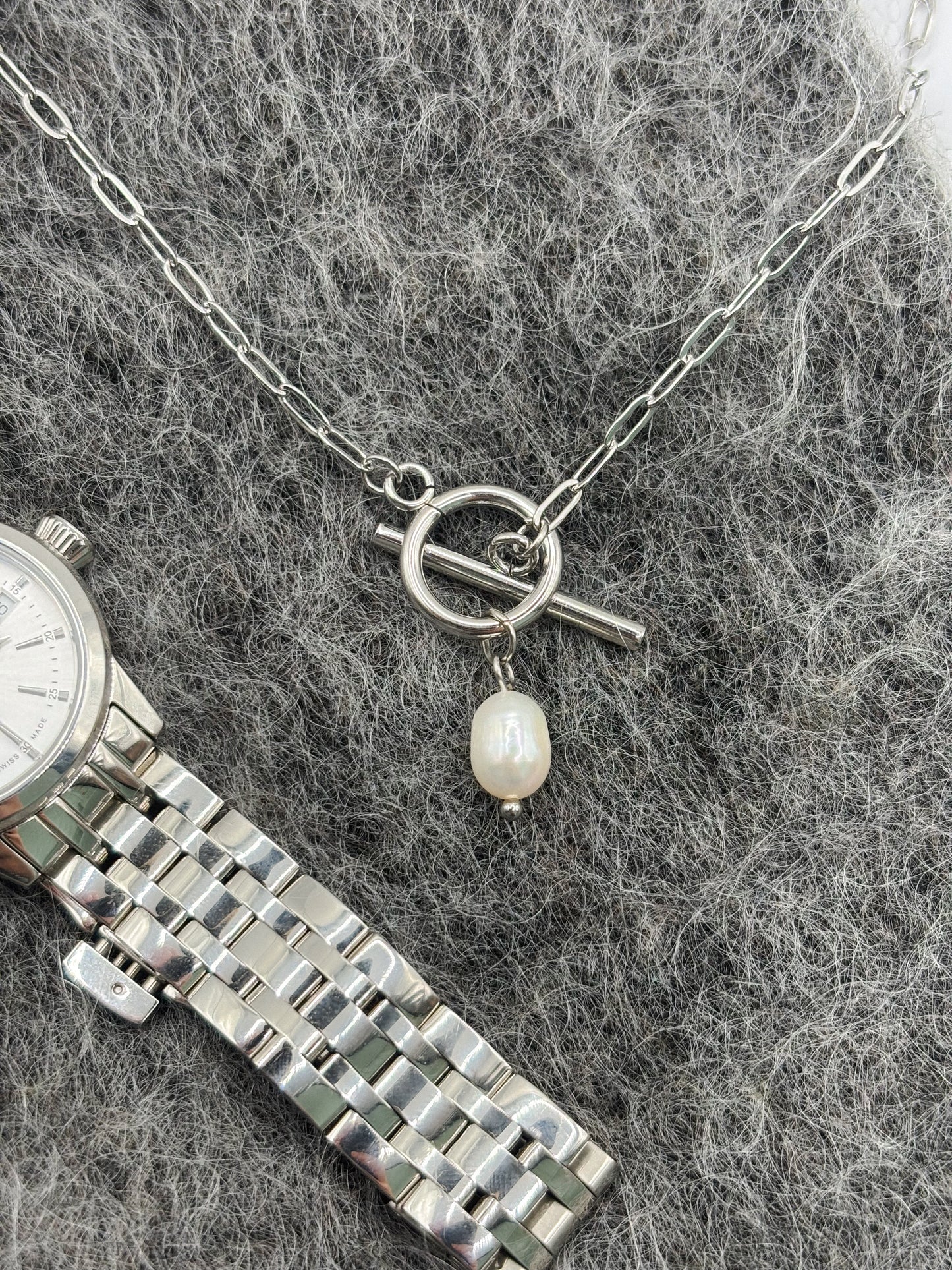 PEARL silver necklace