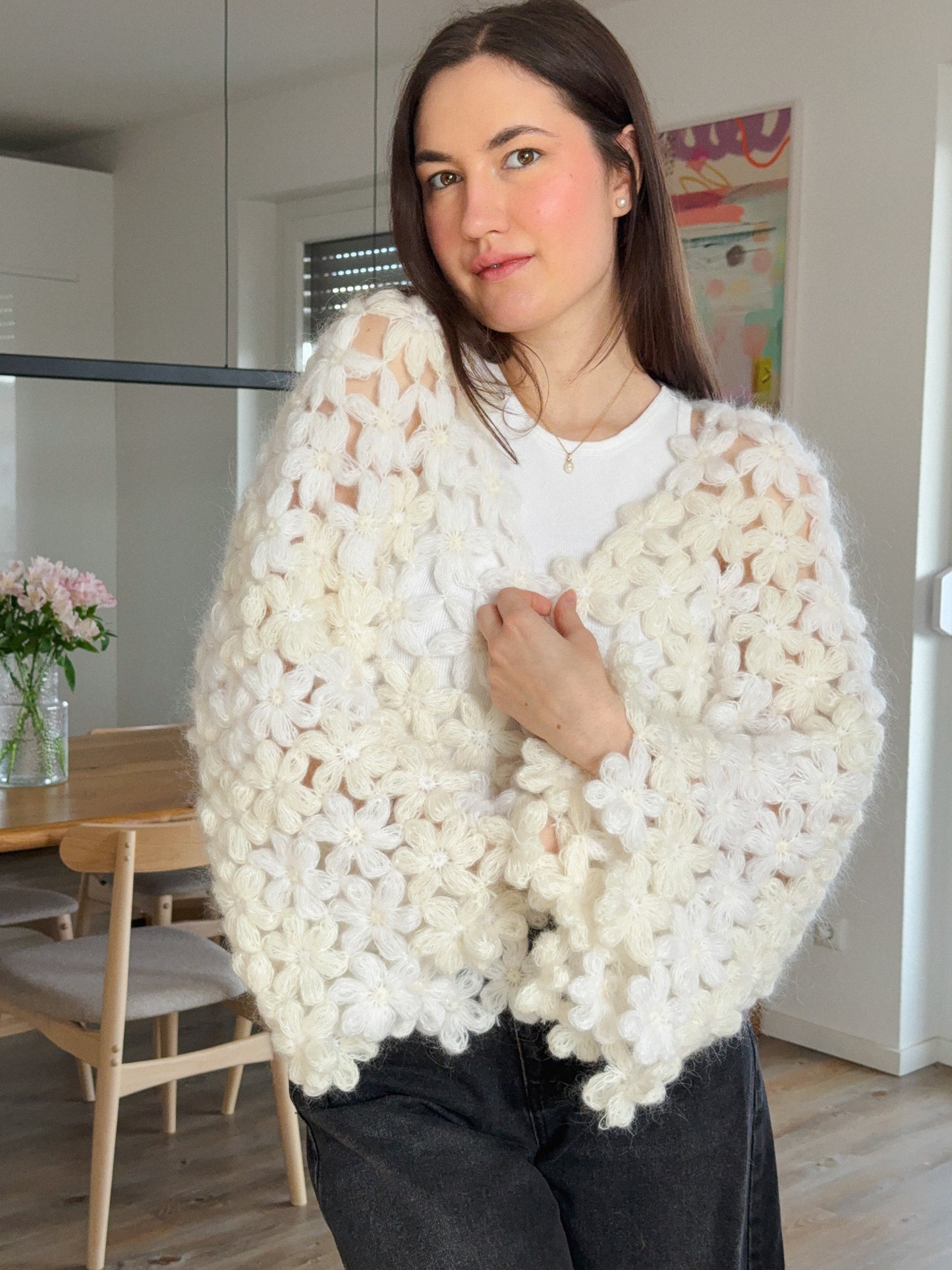 Bloom Mohair Cardigan - Crochet Pattern