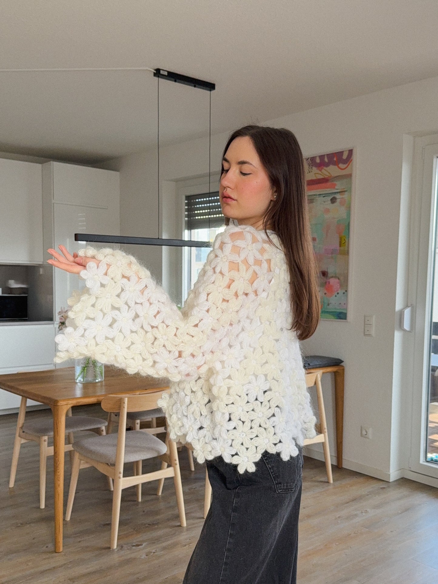 Bloom Mohair Cardigan - Crochet Pattern