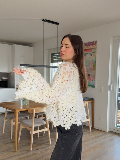 Bloom Mohair Cardigan - Crochet Pattern