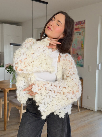 Bloom Mohair Cardigan - Crochet Pattern