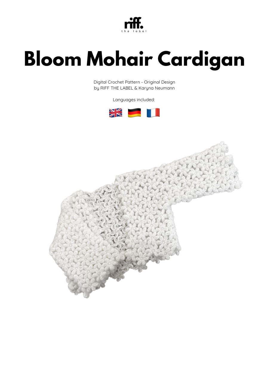 Bloom Mohair Cardigan - Crochet Pattern (EN-DE-FR)