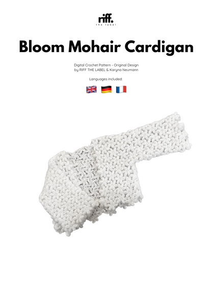 Bloom Mohair Cardigan - Crochet Pattern (EN-DE-FR)