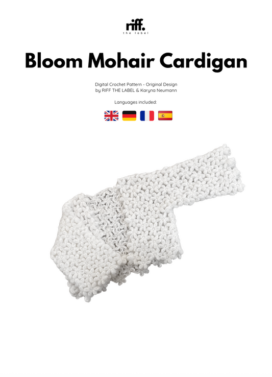 Bloom Mohair Cardigan - Crochet Pattern PDF & Video (EN-DE-FR-ES)