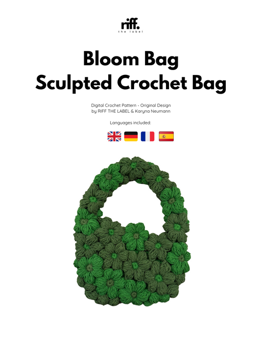 Bloom Bag - Premium Crochet Pattern PDF & Video (EN-DE-FR-ES)