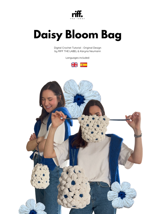 Daisy Bloom Bag - Crochet Tutorial PDF & Video (EN & ES)