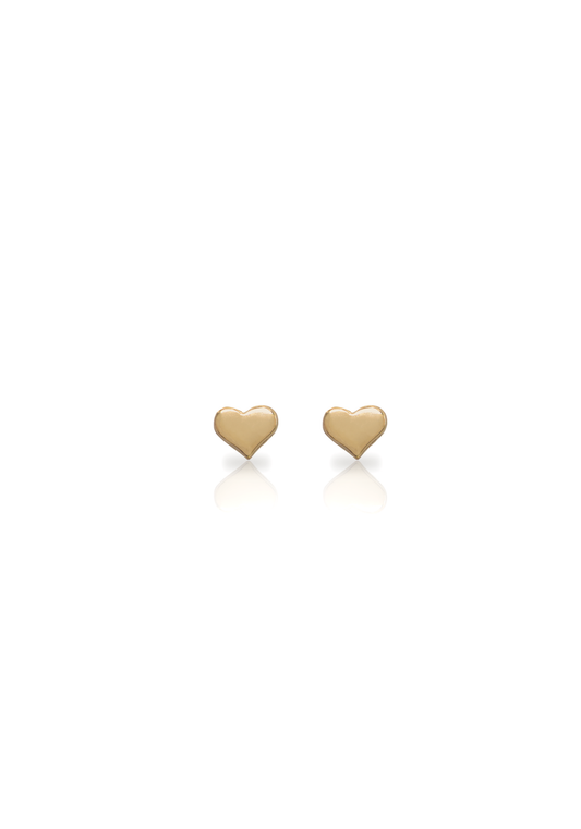 heart shaped earrings on the white background