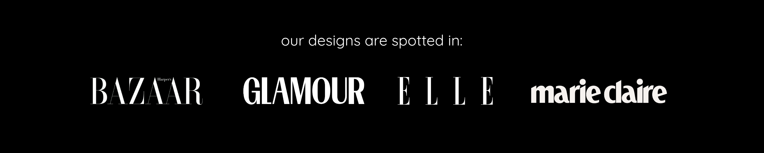 RIFF THE LABEL media presence in Harper's Bazaar, Glamour, ELLE and Marie Claire magazines